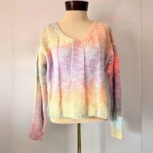 RAGA NWT Pastel Multicolor Knit Women's Sweater. Size Relaxed XS